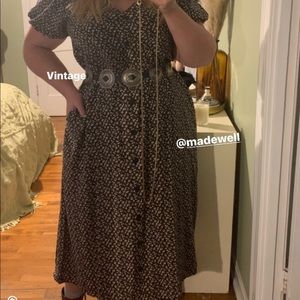 Madewell floral button down maxi dress